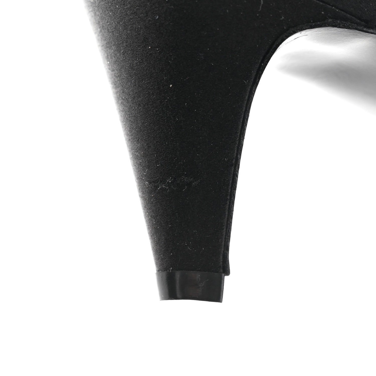 Chanel Satin Cap Toe CC Slingback Pumps 39.5 Black 9 of 9