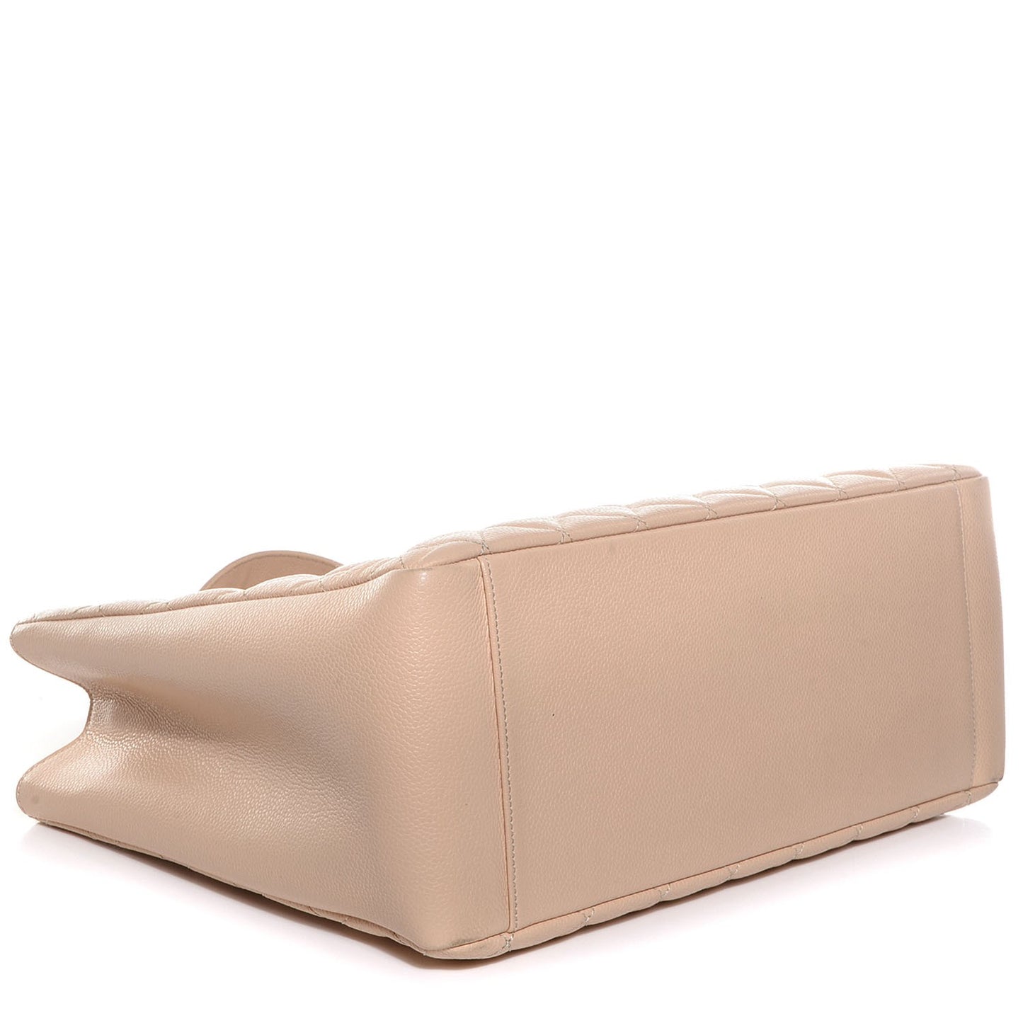 Caviar Quilted Grand Shopping Tote GST Beige Clair