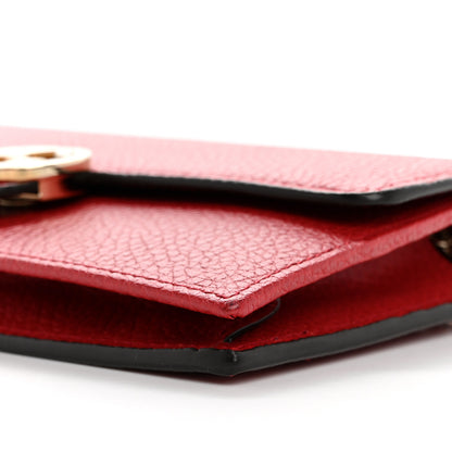 Gucci Dollar Calfskin Interlocking G Chain Wallet Red 10 of 13