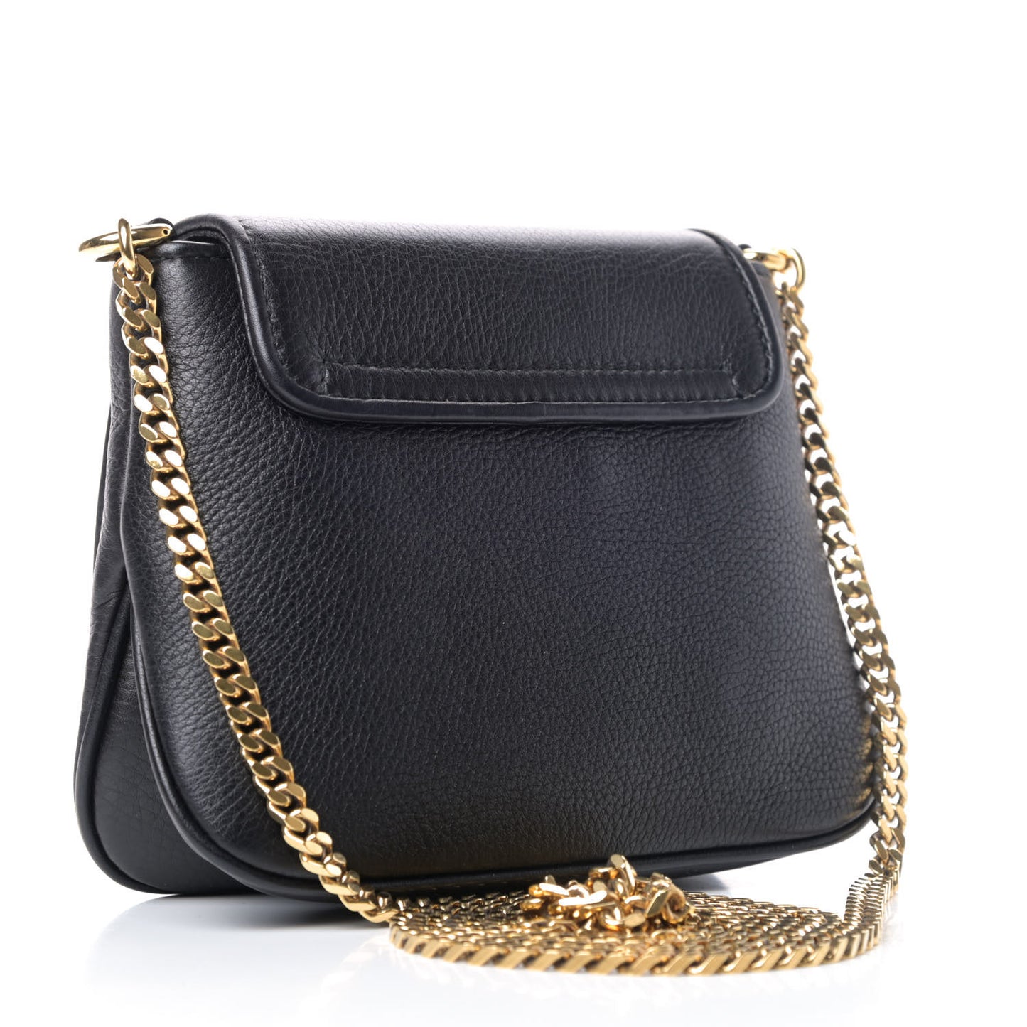 Pebbled Calfskin Small 1973 Chain Shoulder Bag Black
