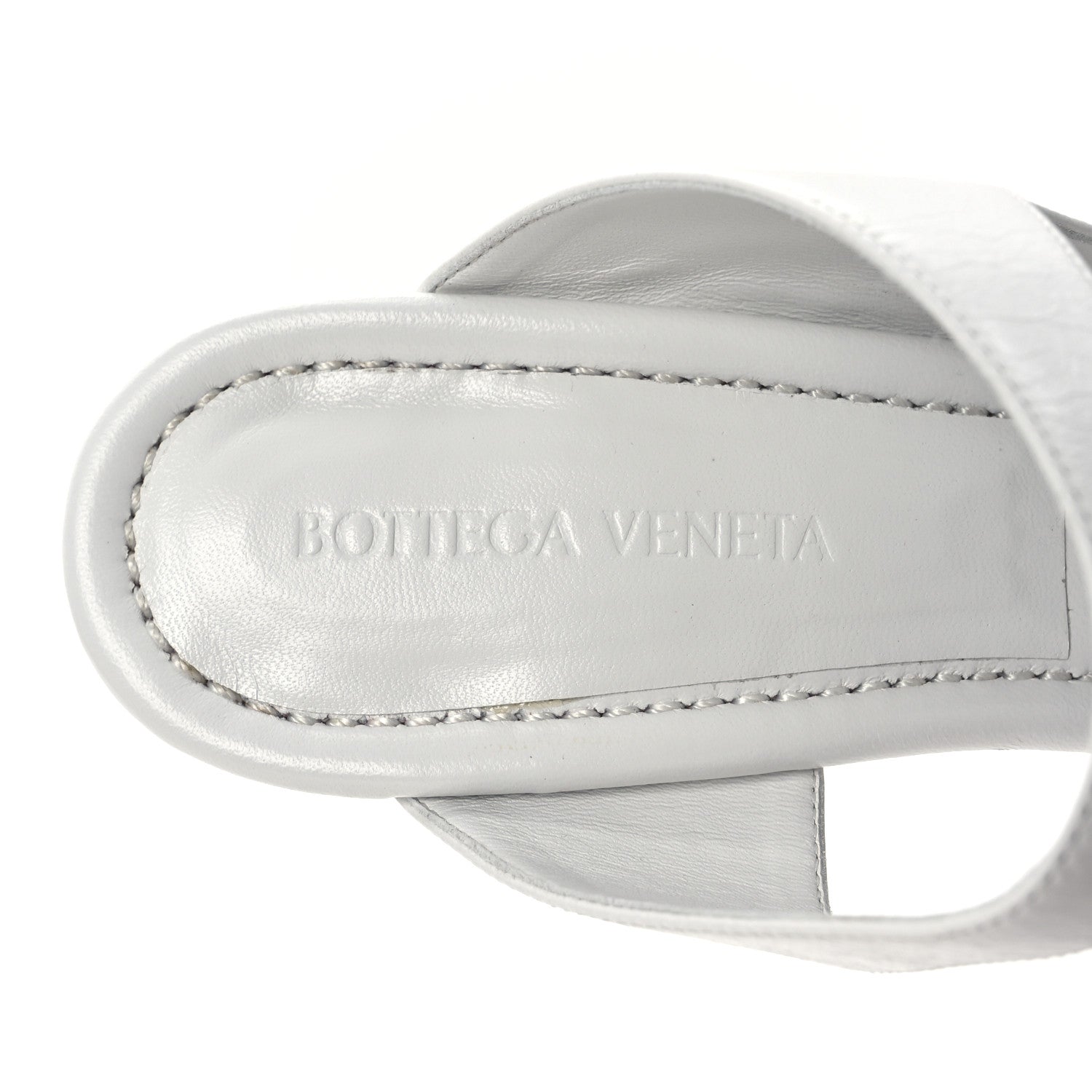 Bottega Veneta Nappa Crunch Lux Sandals 39.5 Optic White 9 of 11