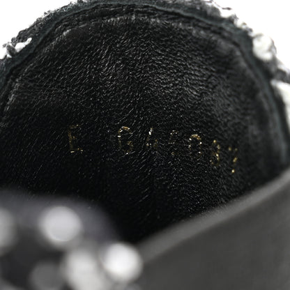 Chanel Tweed Patent Cap Toe Quilted Short Boots 39 Black White 7 of 9