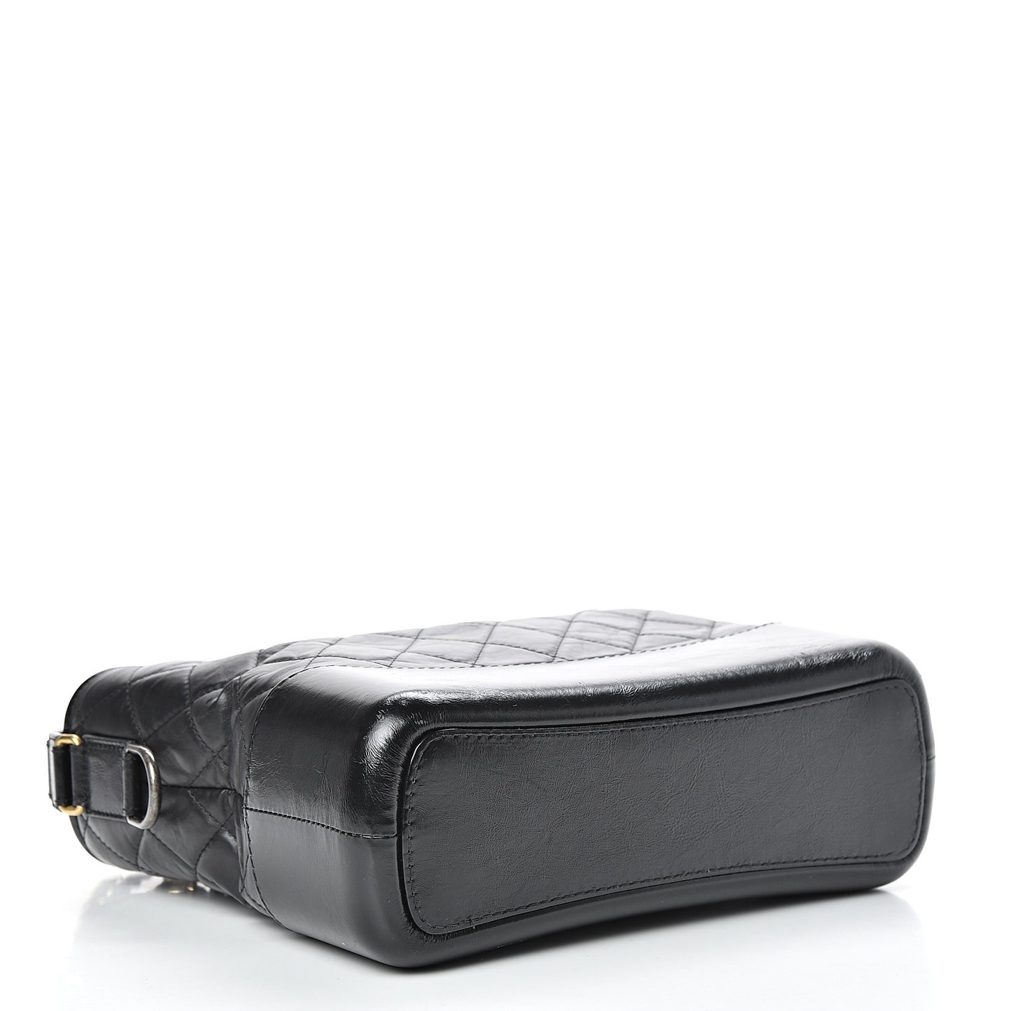 Aged Calfskin Quilted Medium Gabrielle Hobo Black