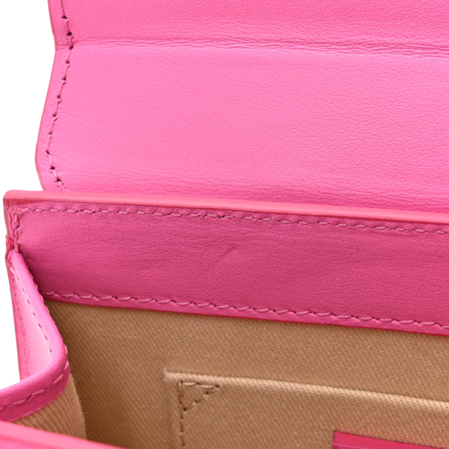 Jacquemus Smooth Calfskin Le Chiquito Moyen Neon Pink 10 of 16