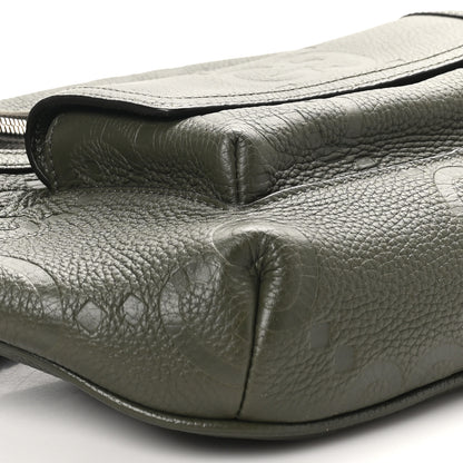 Gucci Piuma Calfskin Jumbo GG Embossed Pocket Belt Bag Dark Vintage Olive 9 of 10
