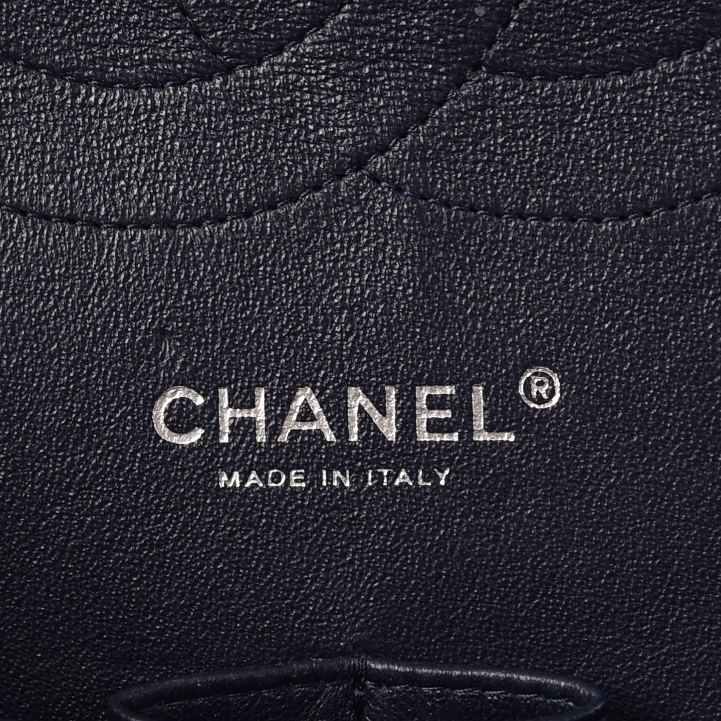Caviar Quilted Jumbo Double Flap Navy Blue