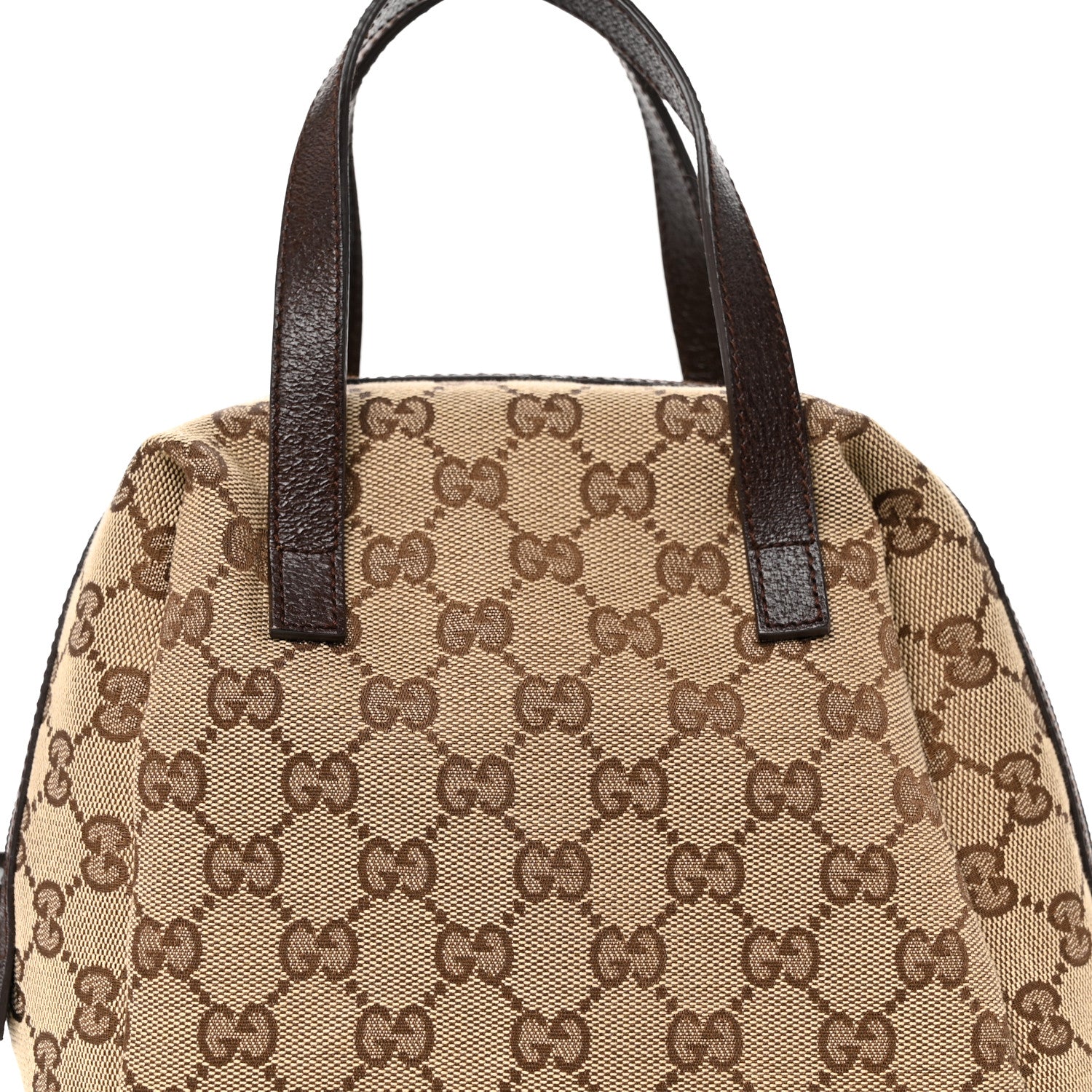 Gucci Monogram Calfskin Large Balthus Cosmetic Pouch Beige Ebony Cocoa 8 of 10