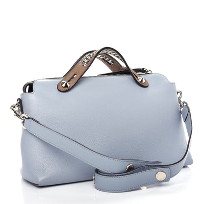 Fendi Vitello Dolce Chain Medium By The Way Boston Bag Azzurro Polvere Sand 3 of 10