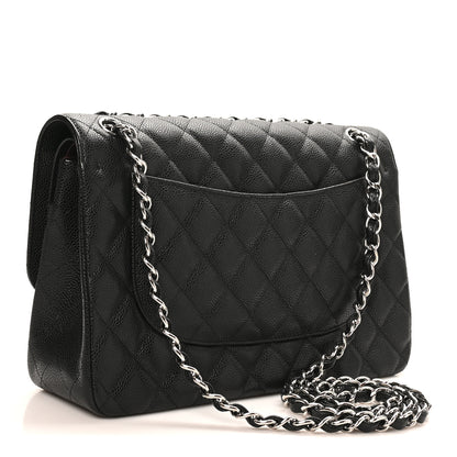 Chanel Caviar Quilted Jumbo Double Flap Black 3 of 10