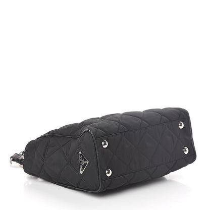 Prada Nylon Tessuto Impuntu Quilted Shoulder Bag Black 4 of 9