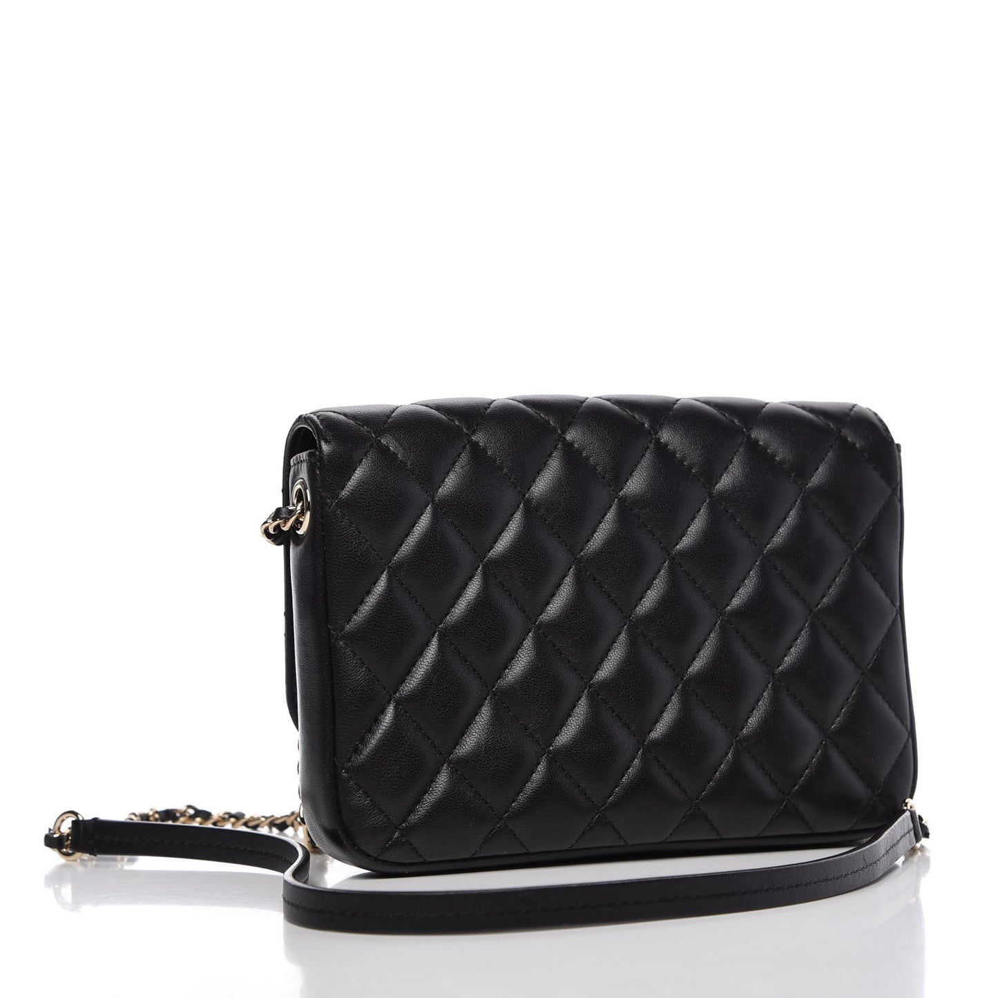 Lambskin Quilted Side Packs Black