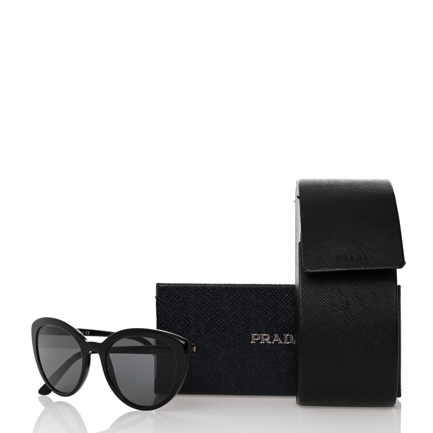 Acetate Cat Eye Sunglasses SPR 02V Black