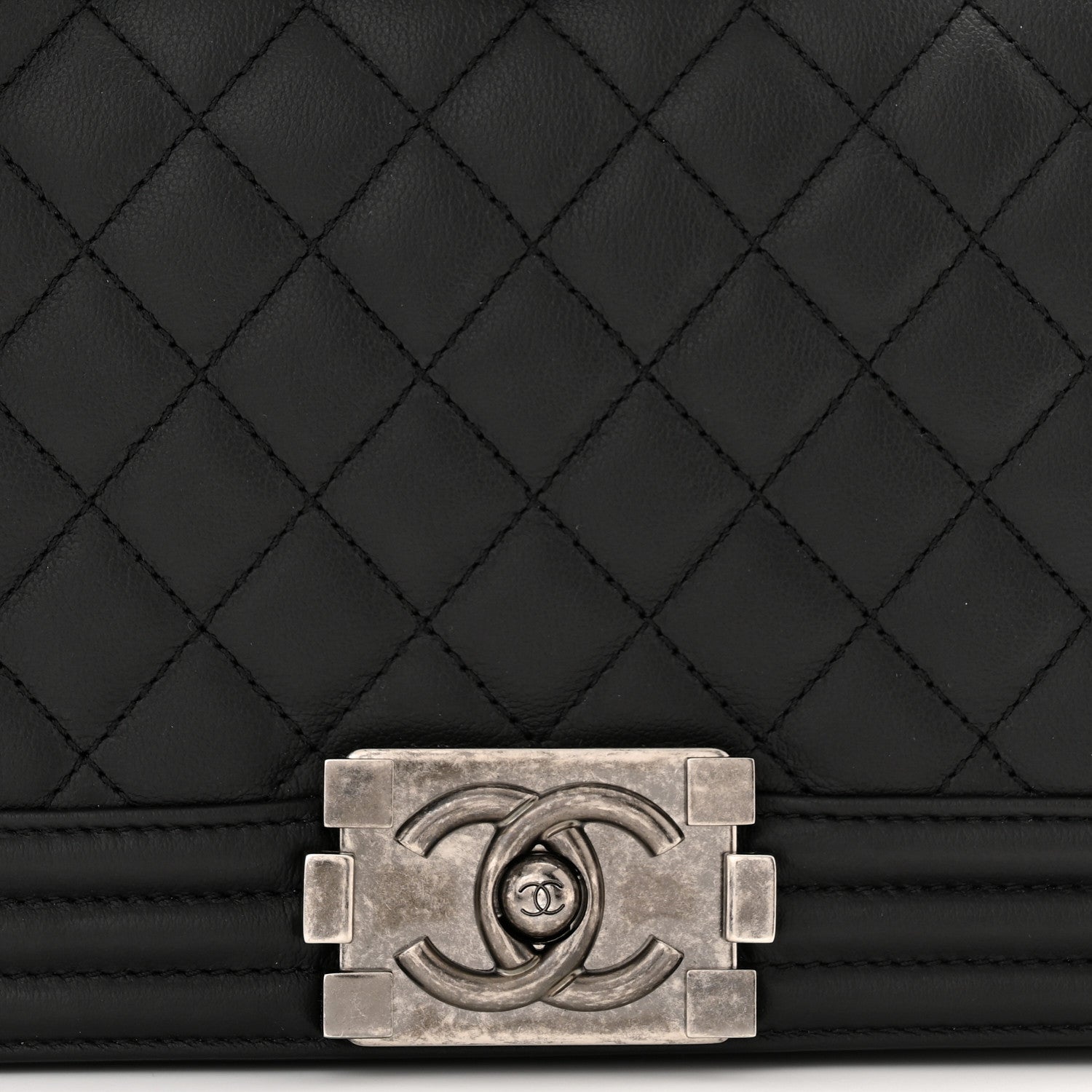 Chanel Calfskin Quilted Medium Boy Flap Black 8 of 11