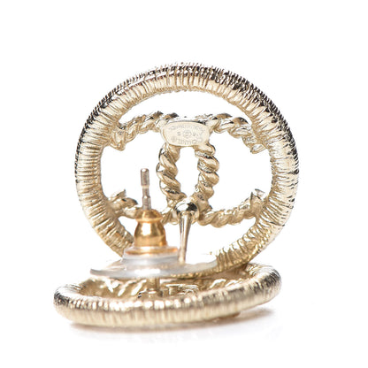 Chanel Twisted CC Earrings Light Gold 4 of 5