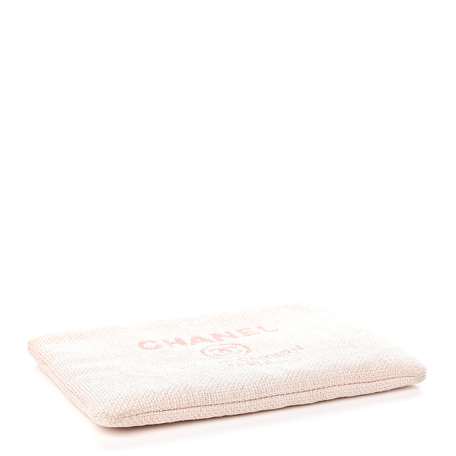 Chanel Canvas Medium Deauville Cosmetic Pouch Pink 3 of 7