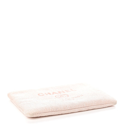 Chanel Canvas Medium Deauville Cosmetic Pouch Pink 4 of 10