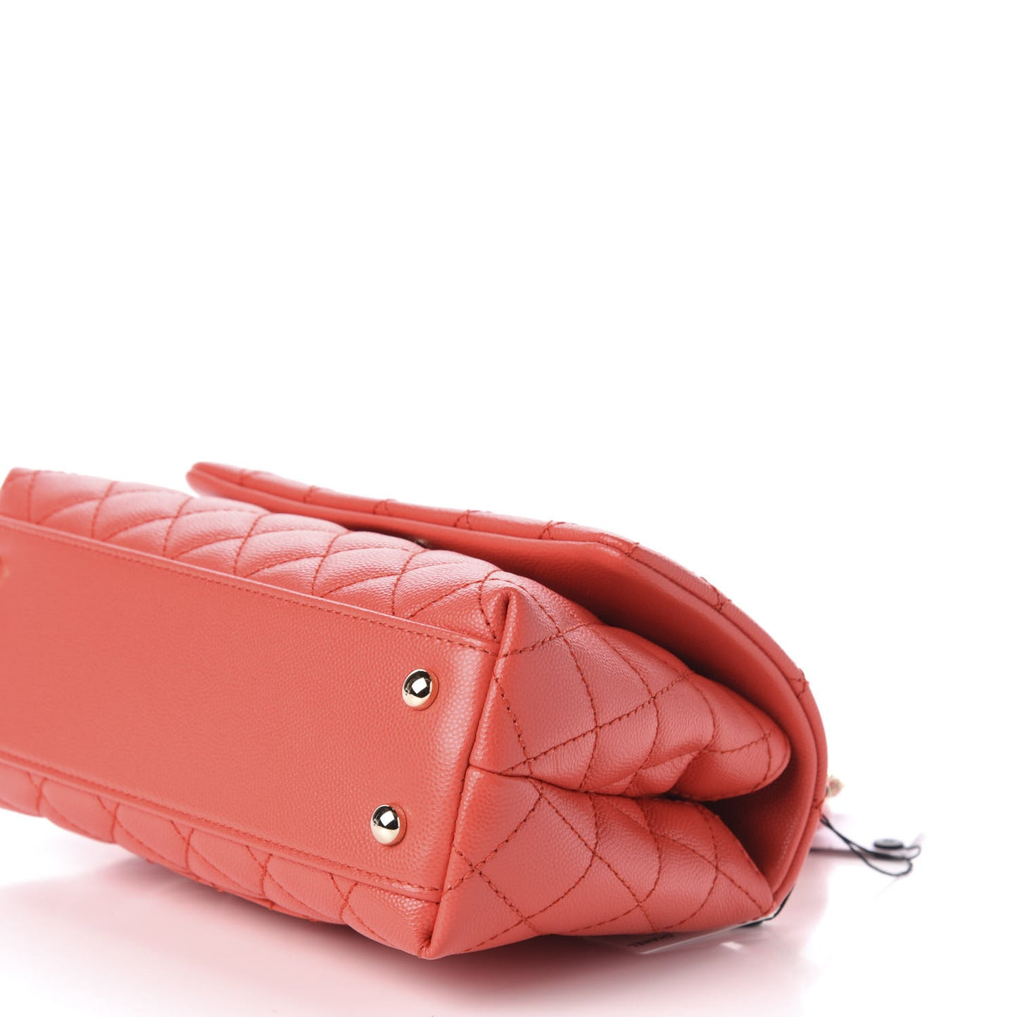 Caviar Quilted Mini Coco Handle Flap Red