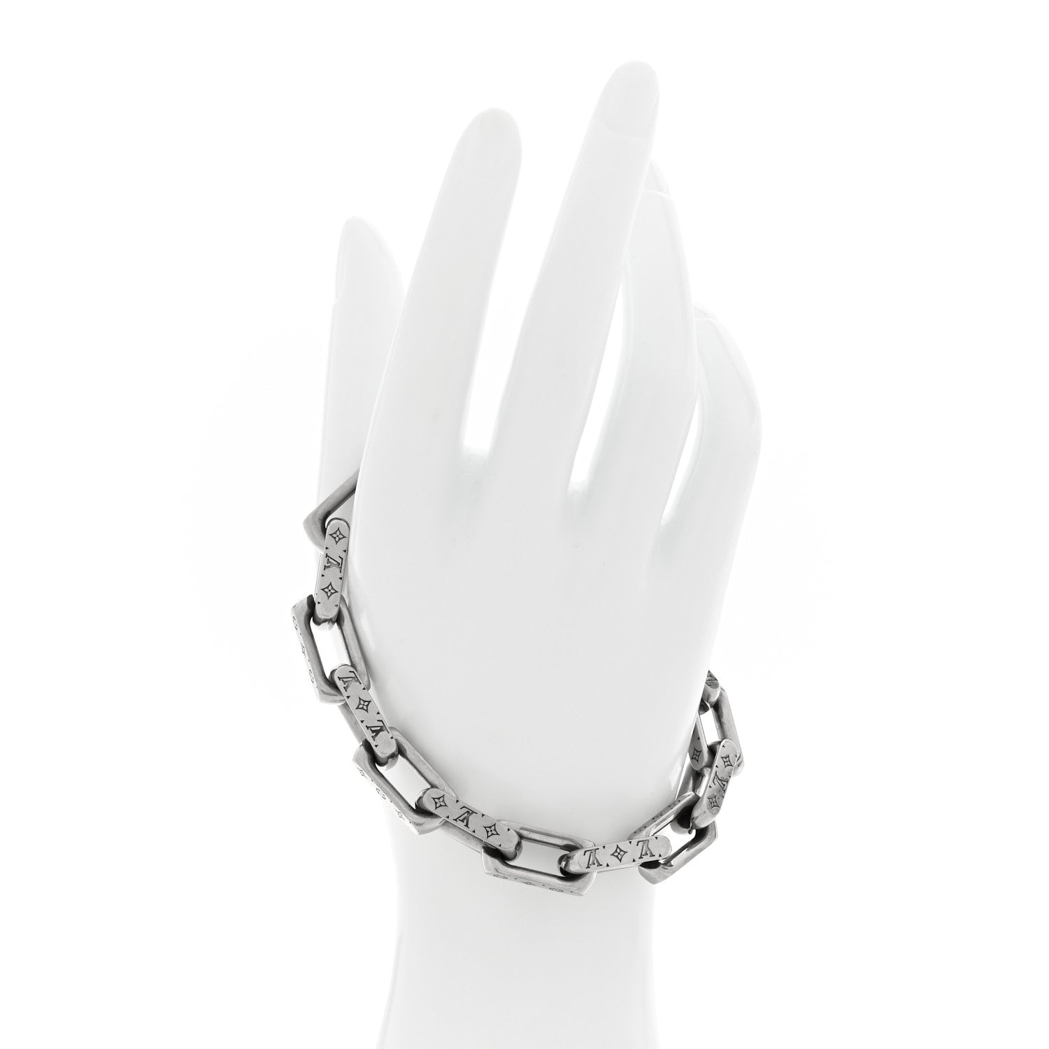 Louis Vuitton Monogram Chain Bracelet Silver 1753899 – FASHIONPHILE