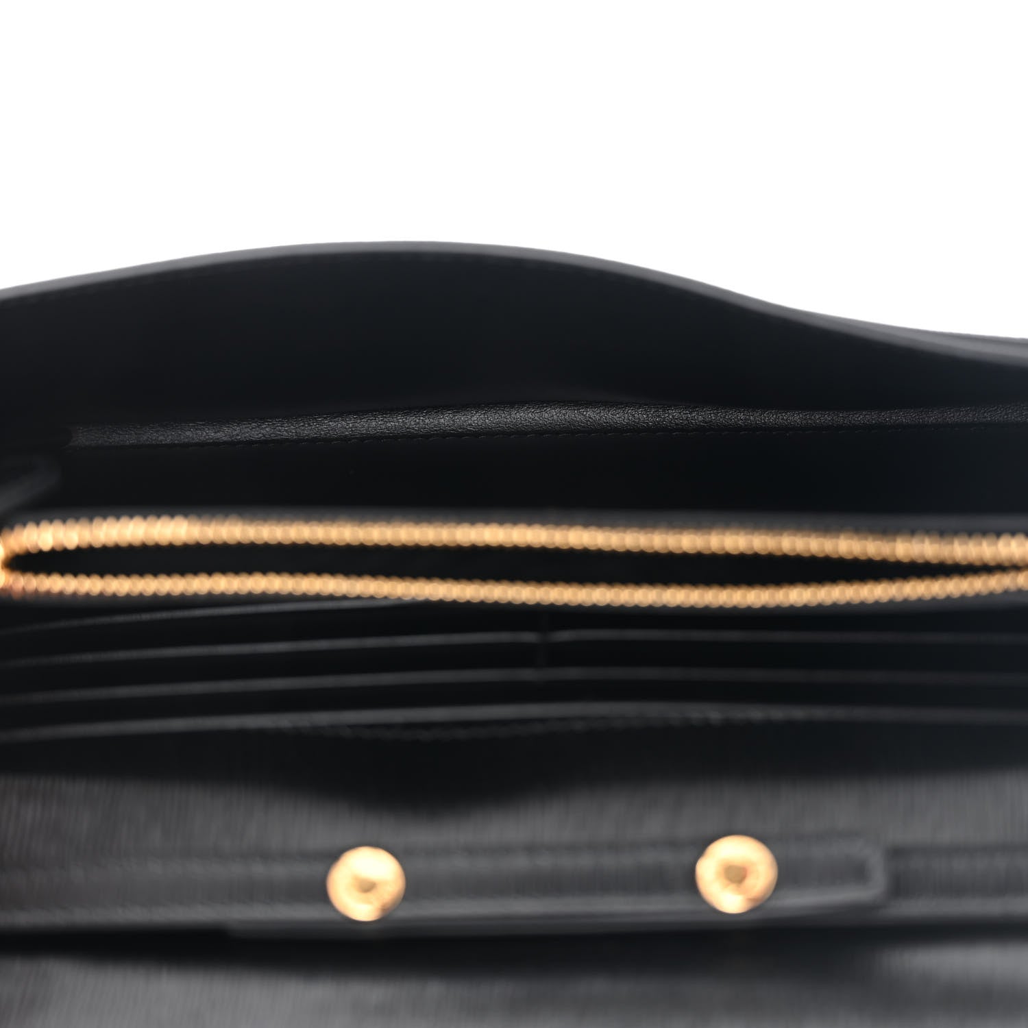 Prada Vitello Move Metal Oro Chain Wallet Black 5 of 10