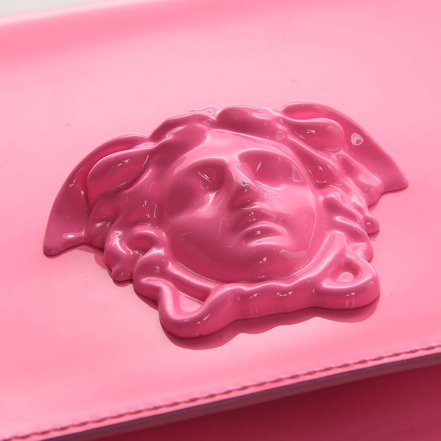 Versace Patent Palazzo Medusa Chain Evening Bag Pink 5 of 15