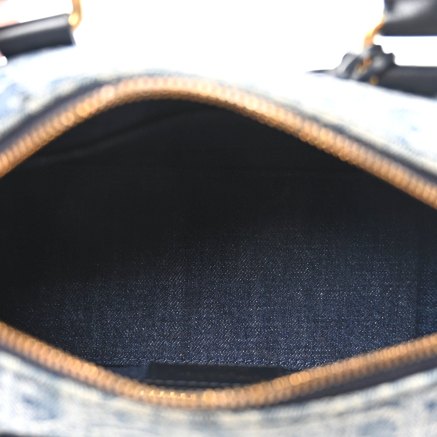Christian Dior Denim Oblique Groove 20 Bag Blue 5 of 11