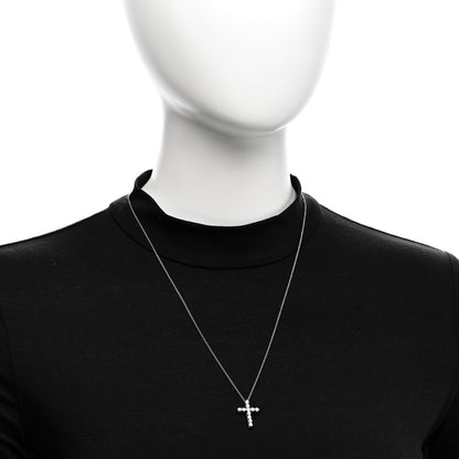 Tiffany Platinum Diamond Medium Cross Pendant Necklace 2 of 5