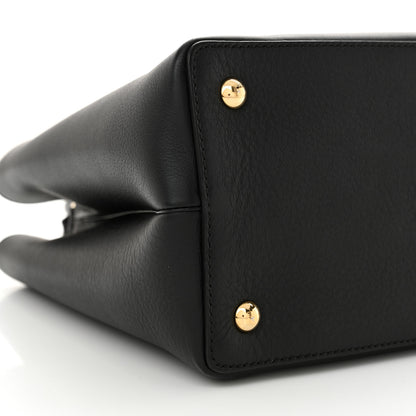 Fendi Vitello Dolce Century Petite 2Jours Tote Black Carbone 8 of 10