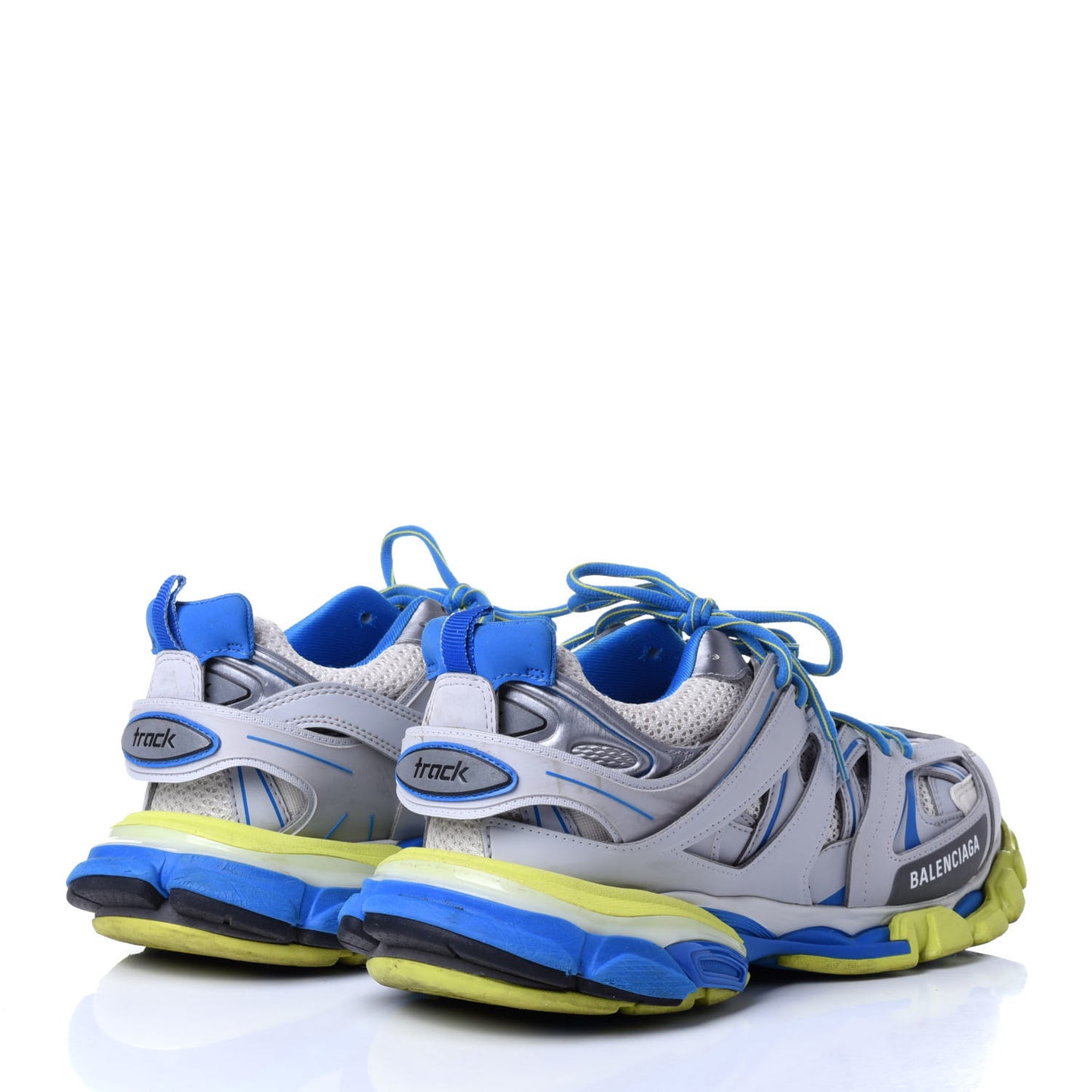 Mesh Nylon Mens Track Sneakers 42 Blue Grey Yellow