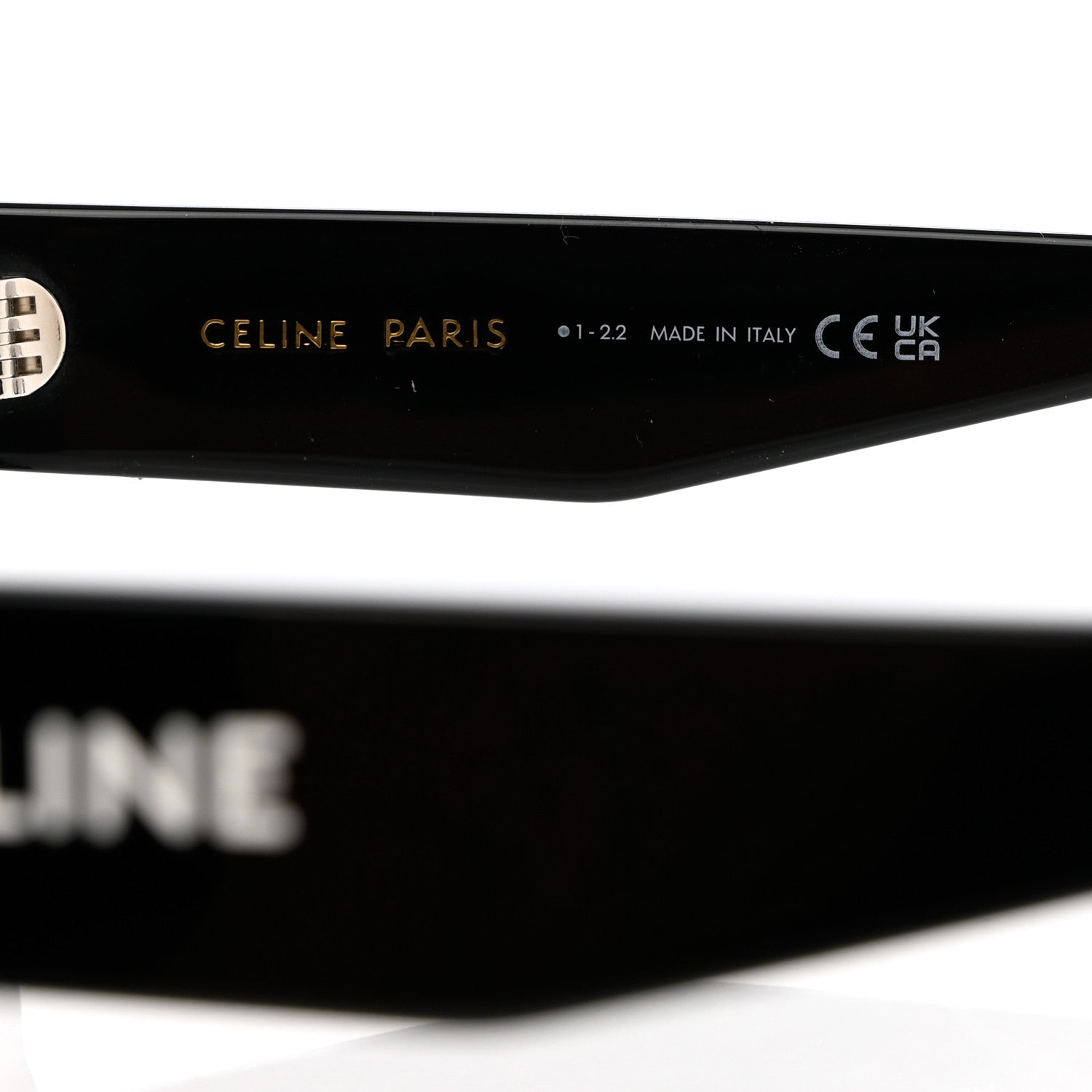 Celine Acetate Monochroms 02 Square Sunglasses CL40214U Black 6 of 7