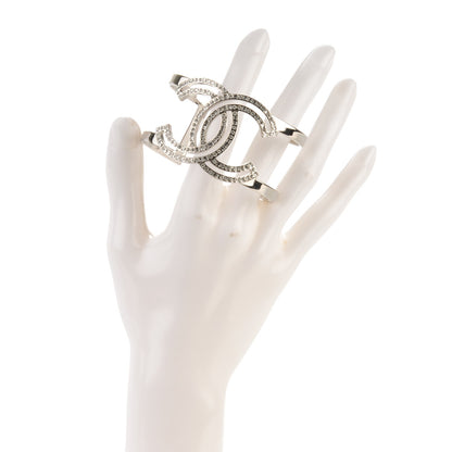 Chanel Crystal CC Cuff Silver 2 of 4