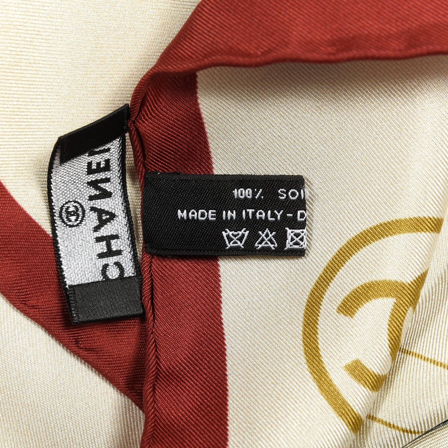 Silk Metiers D'Art Egypt Square Scarf Biege Red
