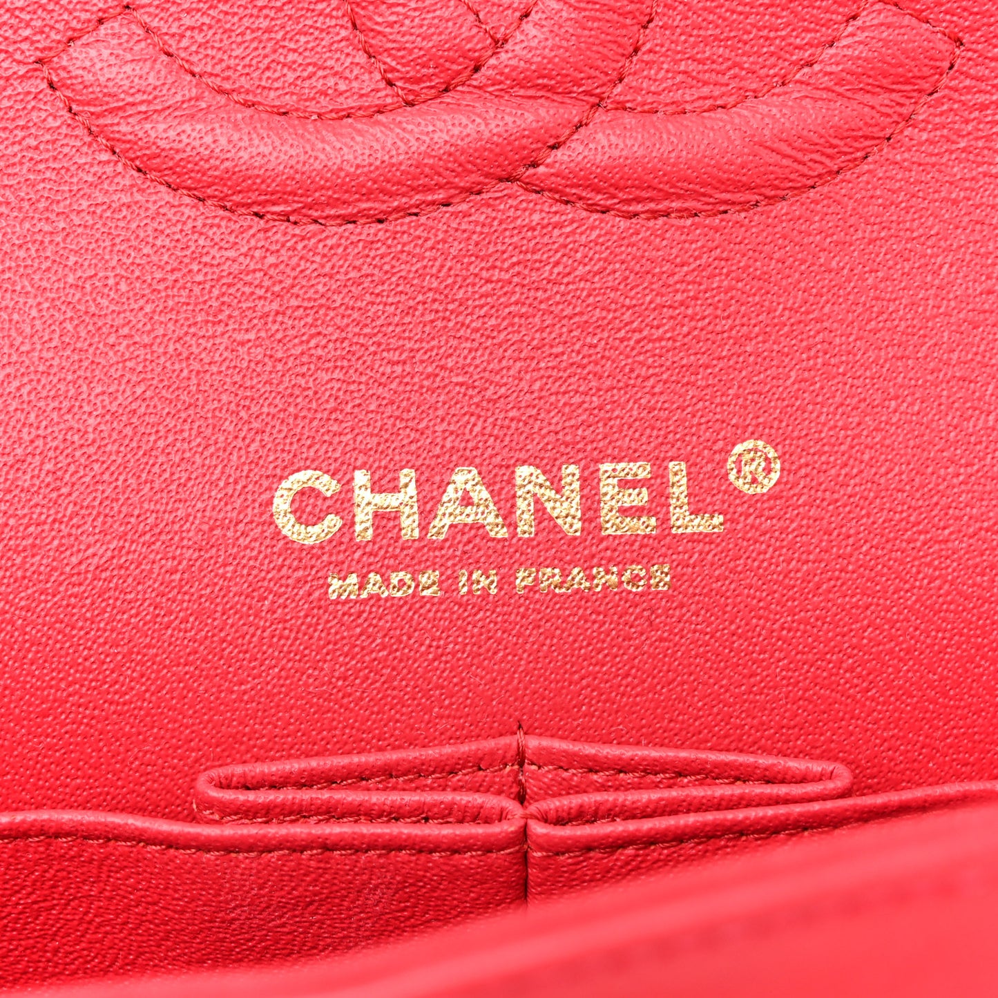 Lambskin Quilted Medium Double Flap Dark Pink