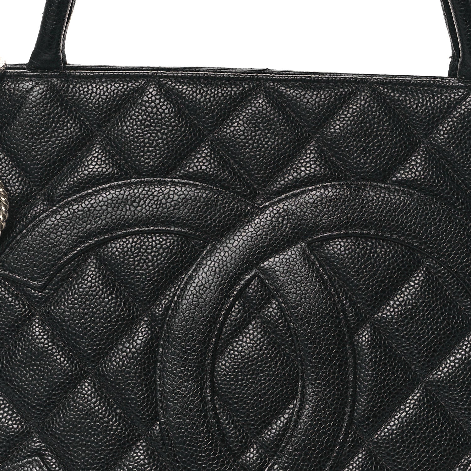 Chanel Caviar Quilted Medallion Tote Black 8 of 12
