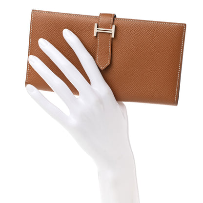 Hermes Epsom Bearn Gusset Wallet Gold 2 of 10