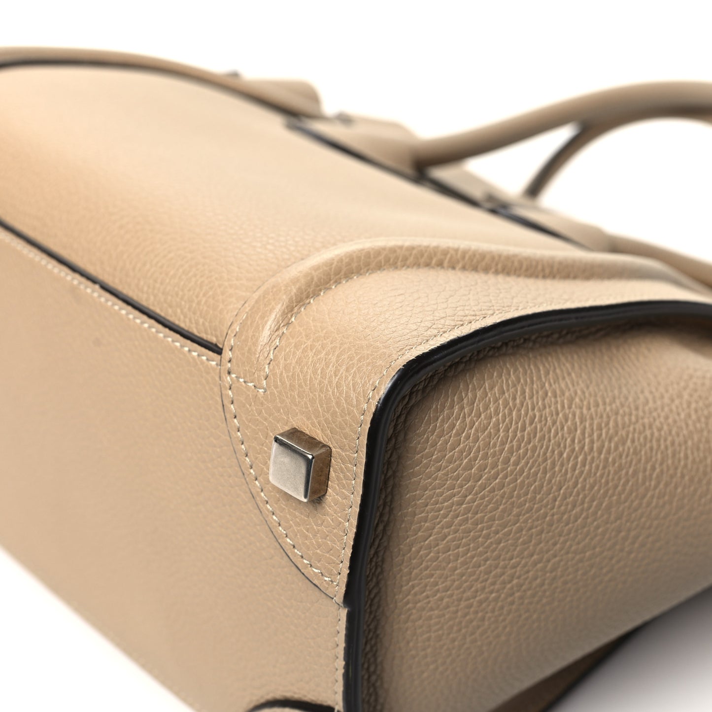 Drummed Calfskin Micro Luggage Dune