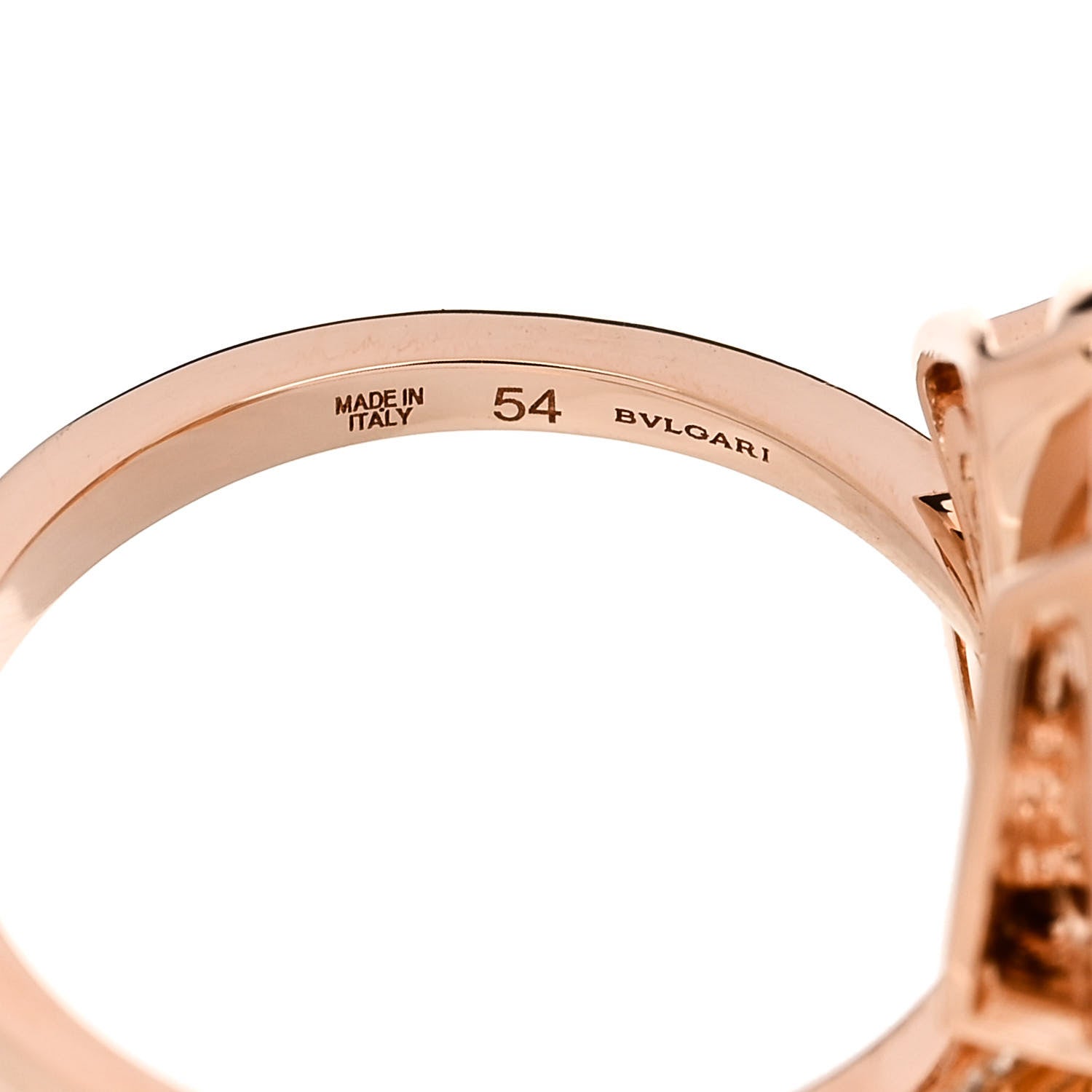 Bulgari 18K Rose Gold Diamond Fiorever Pave Ring 54 6.75 5 of 6