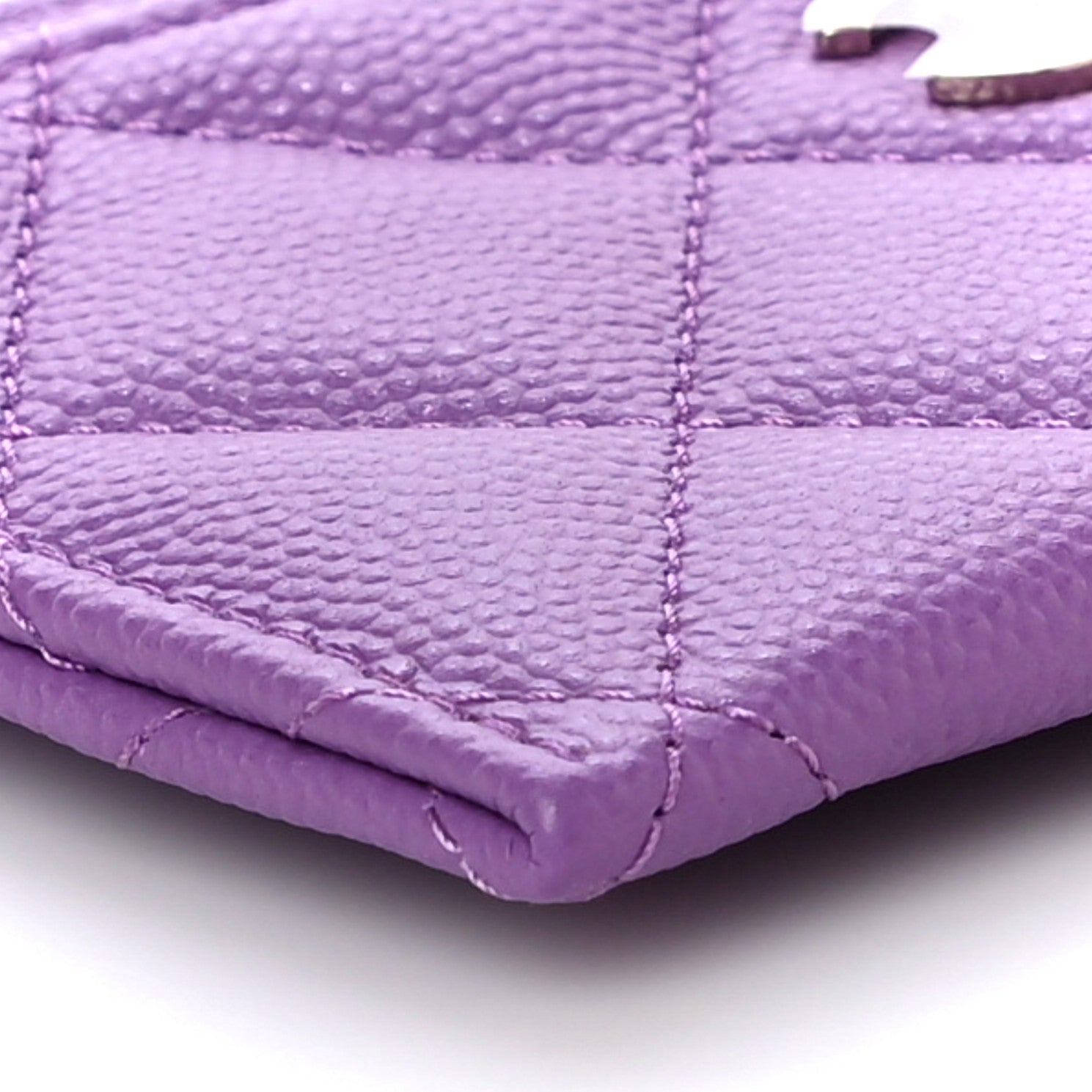 Chanel Caviar Quilted Card Holder Purple 10 of 12