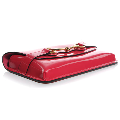 Gucci Patent Large Bright Bit Clutch Shocking Pink 4 of 9