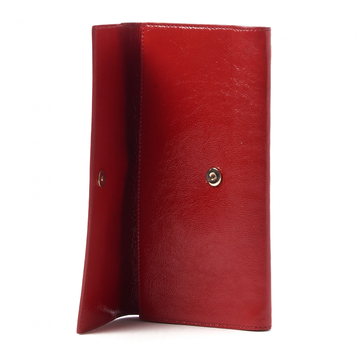 Textured Patent Small Belle De Jour Clutch Red