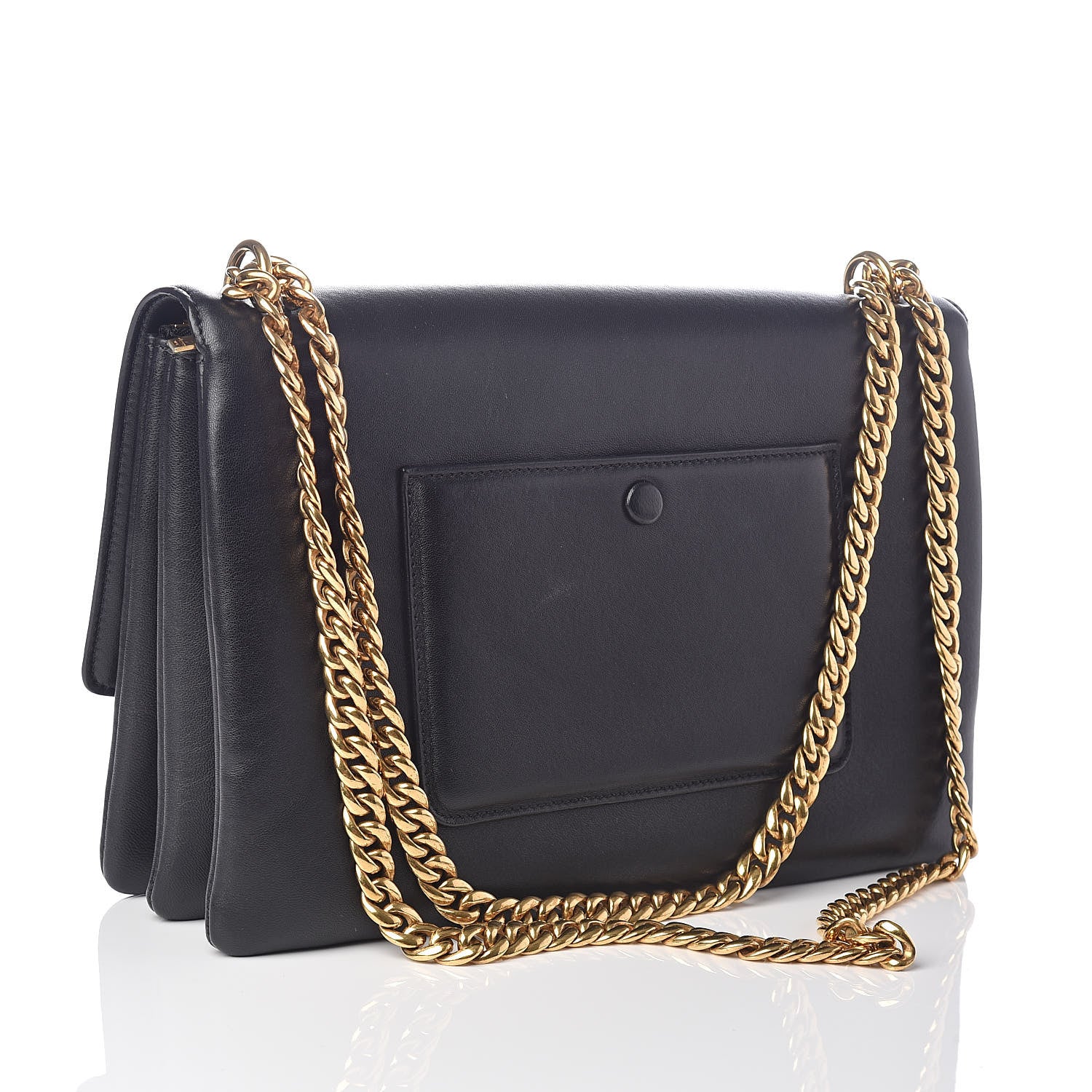 Celine Calfskin Coin Flap Bag Black 3 of 9