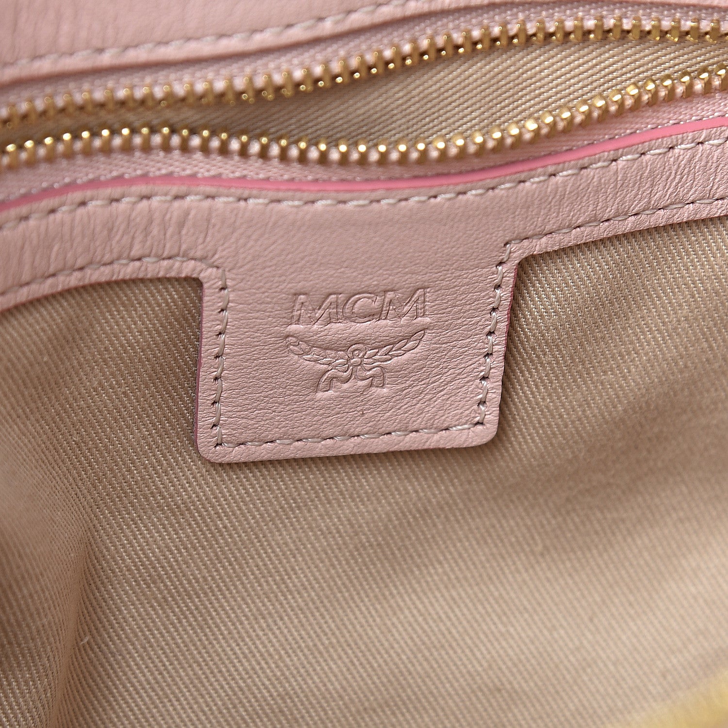 MCM Visetos Medium Crossbody Pouch Powder Pink 5 of 11