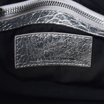 Alexander Wang Metallic Pebbled Lambskin Rockie Rhodium Silver 7 of 18