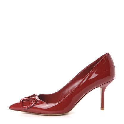 Valentino Garavani Patent Vlogo Signature 80mm Pumps 37.5 Red 1 of 10