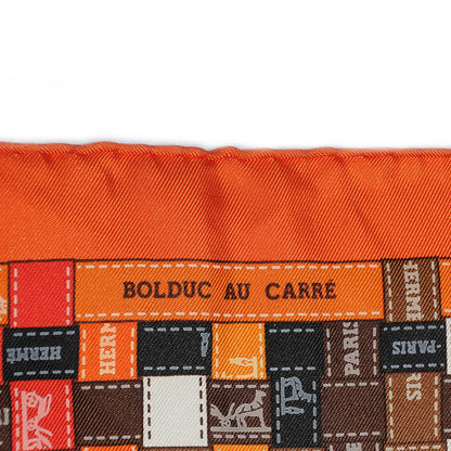 Hermes Silk Bolduc Au Carre Scarf 90 Orange 4 of 5