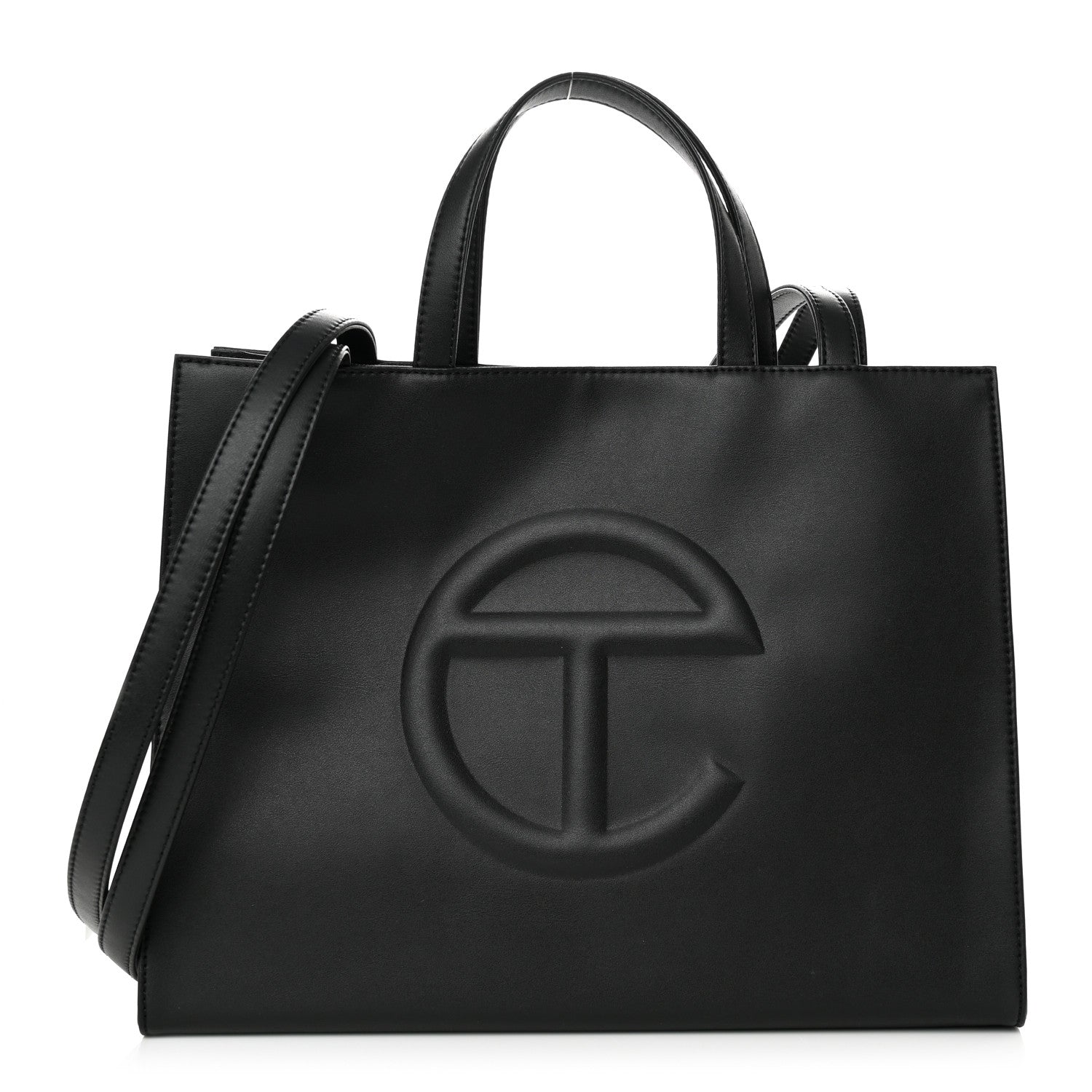 Telfar Vegan Leather Medium Shopping Bag Black 1 of 10