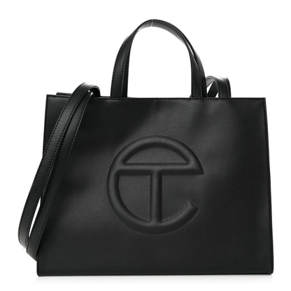 Telfar Vegan Leather Medium Shopping Bag Black 1 of 10