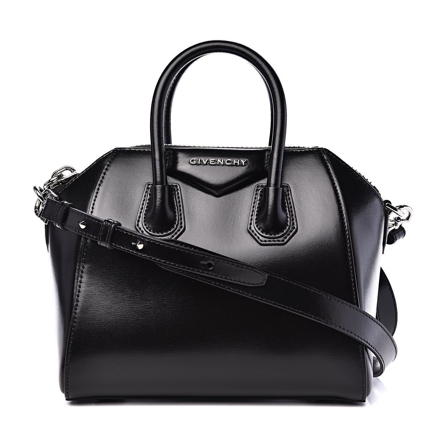 Givenchy Shiny Lord Calfskin Mini Antigona Black 1 of 9