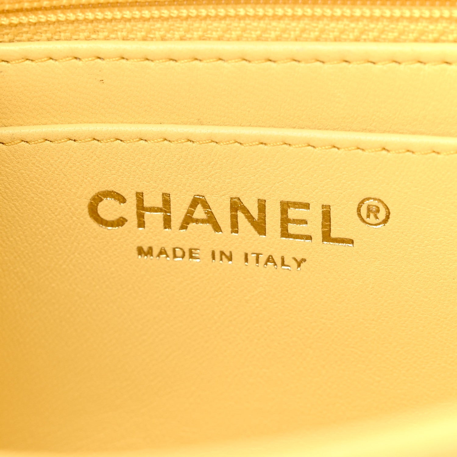 Chanel Lambskin Quilted Mini Square Flap Light Yellow 6 of 19