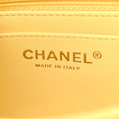 Chanel Lambskin Quilted Mini Square Flap Light Yellow 6 of 19