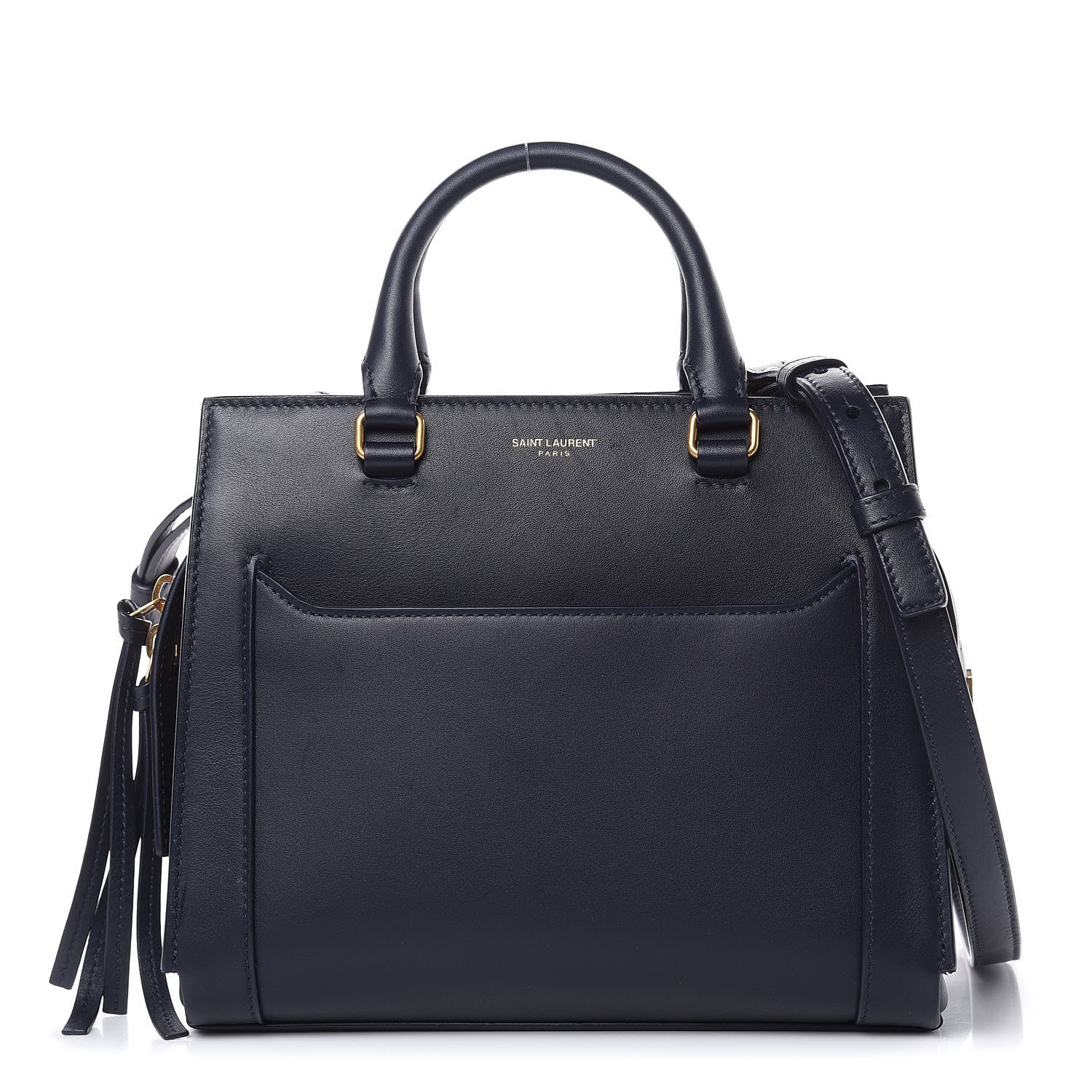 Saint Laurent Smooth Calfskin Small East Side Tote Midnight Blue 1 of 14